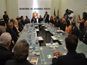 O governador participou da reunião do Conselho da Polícia Civil nesta terça-feira (17)